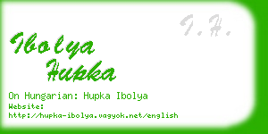 ibolya hupka business card